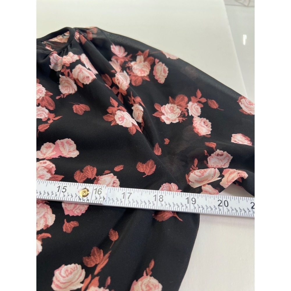 Michael Kors Women Dress Small Floral Print Long Sleeve Mini Casual Designer EUC - Picture 9 of 13